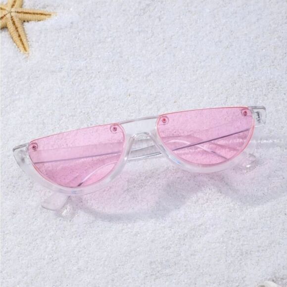 Clear & Pink Sunglasses - Picture 1 of 8